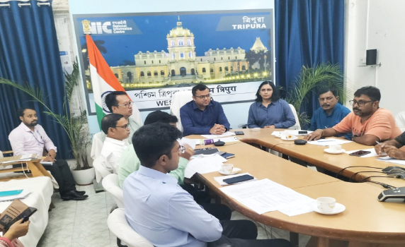DM West Tripura Dr. Vishal Kumar chairs meeting on upcoming municipal elections.